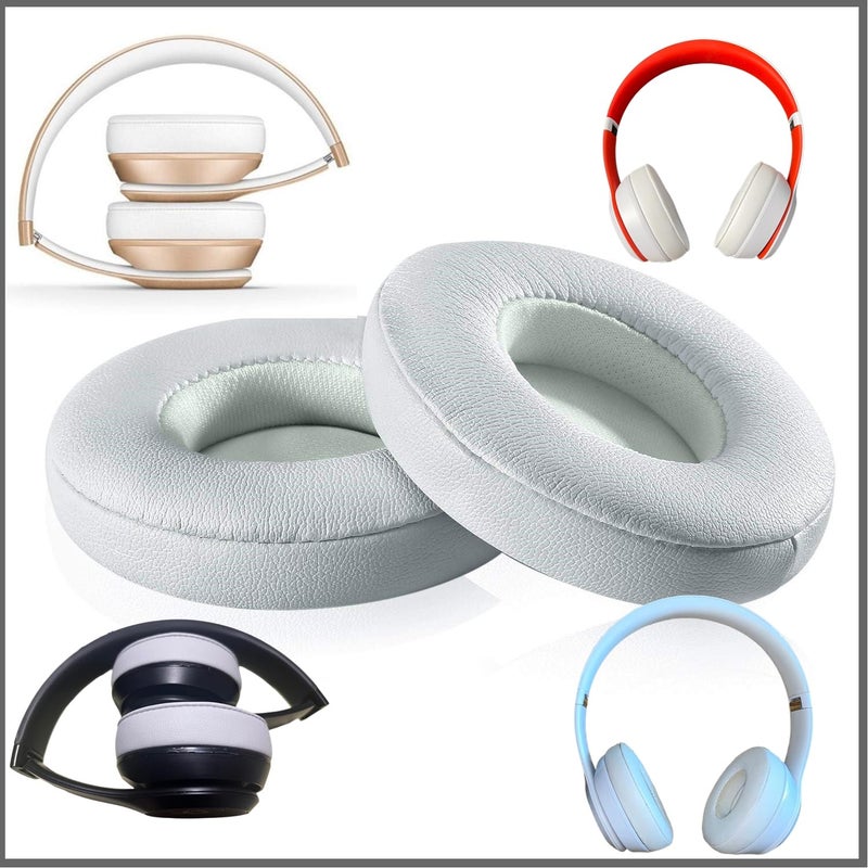 Cypher.V Replacement Earpad Cover, Ear Cushion Pads Compatible with Solo 2.0 3.0 Headphones by Dr. Dre 1 Pair (White) - Image 5